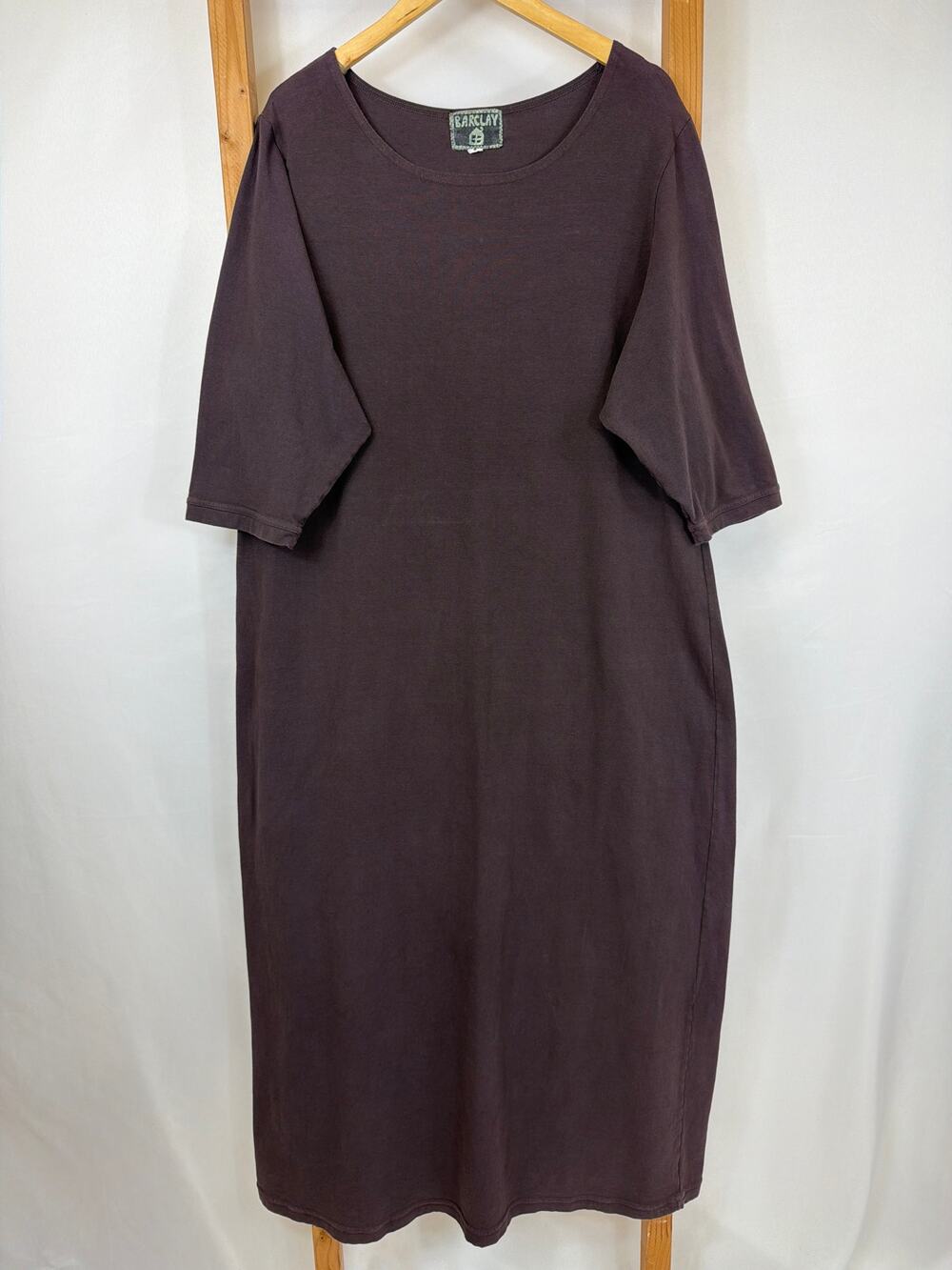 Vintage Barclay Purple Mineral Wash Maxi Dress  Made in USA Size LG / XL